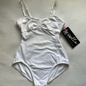 White Mirella Leotard NWT
